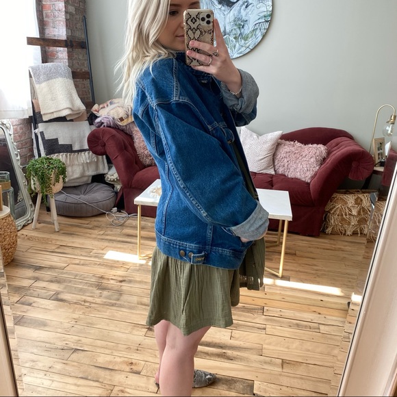 VINTAGE LEE Oversized Denim Jean Jacket USA - Picture 3 of 14